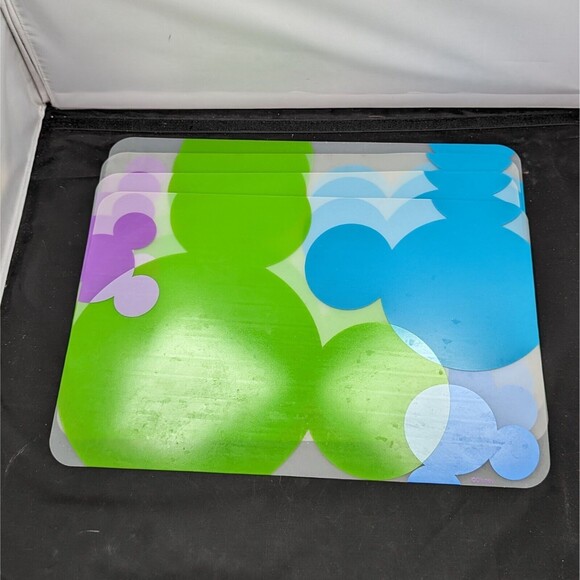 Disney Store Mickey Mouse Icon Head Vinyl Placemat Set of 4 - Picture 1 of 4